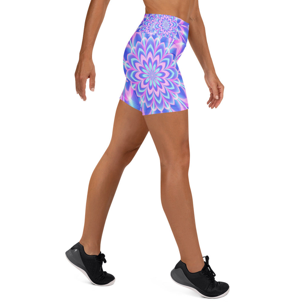 Psychedelic Fairy Ring Yoga Shorts | GearBunch
