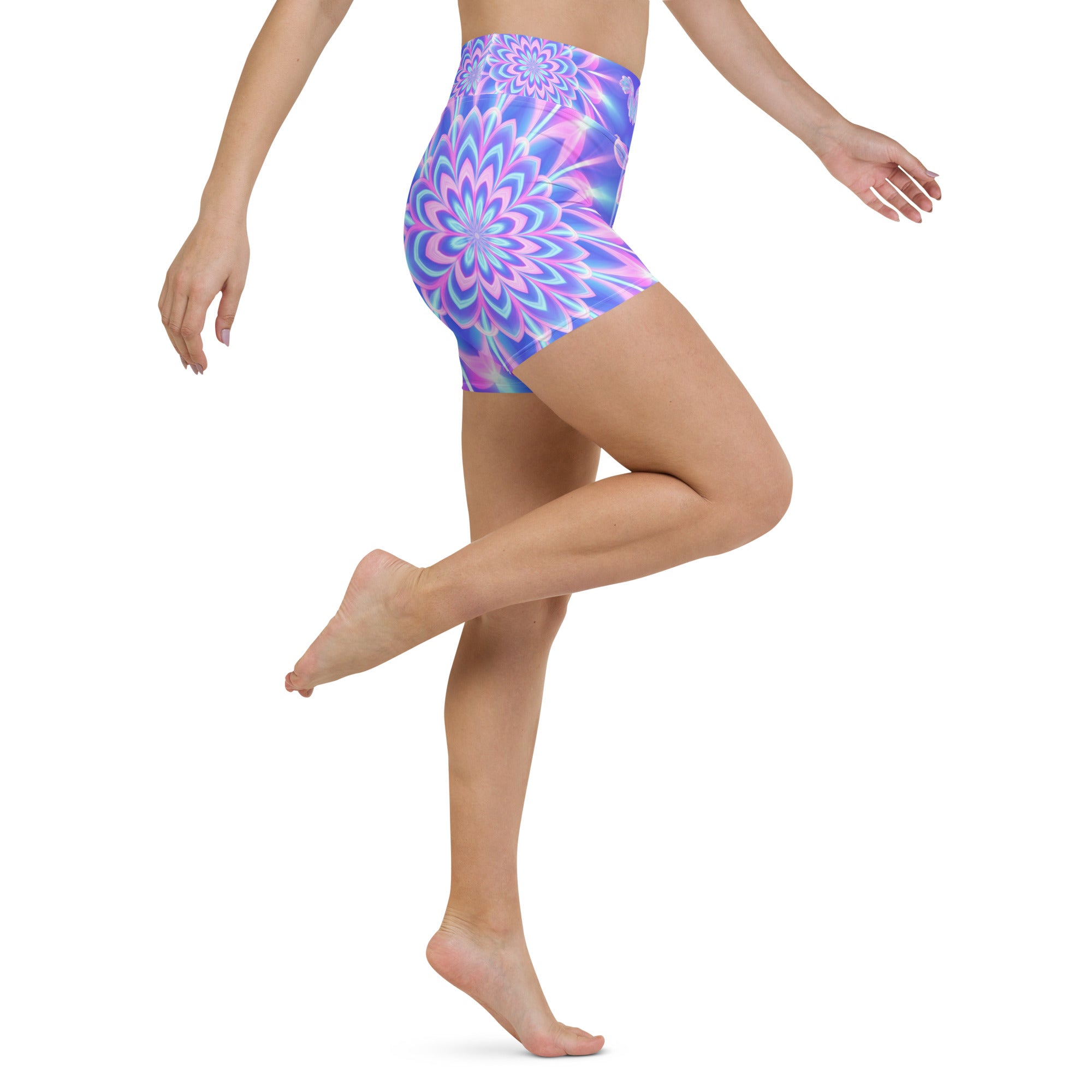 Psychedelic Fairy Ring Yoga Shorts | GearBunch