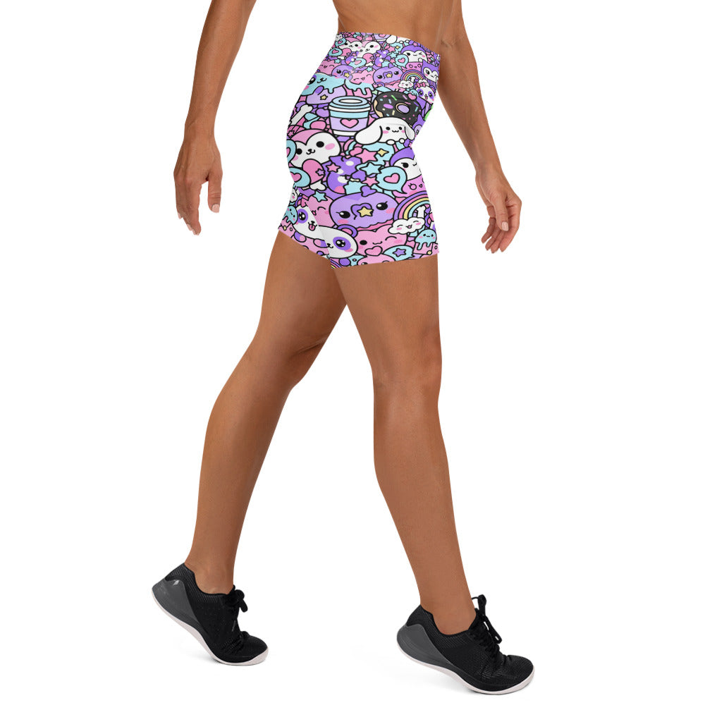 Kawaii Pastel Goth Yoga Shorts | GearBunch