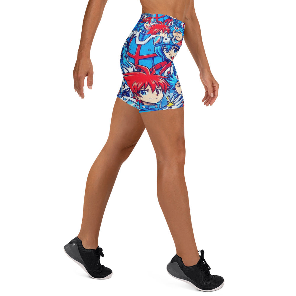 Anime Mecha Pilot Yoga Shorts | GearBunch