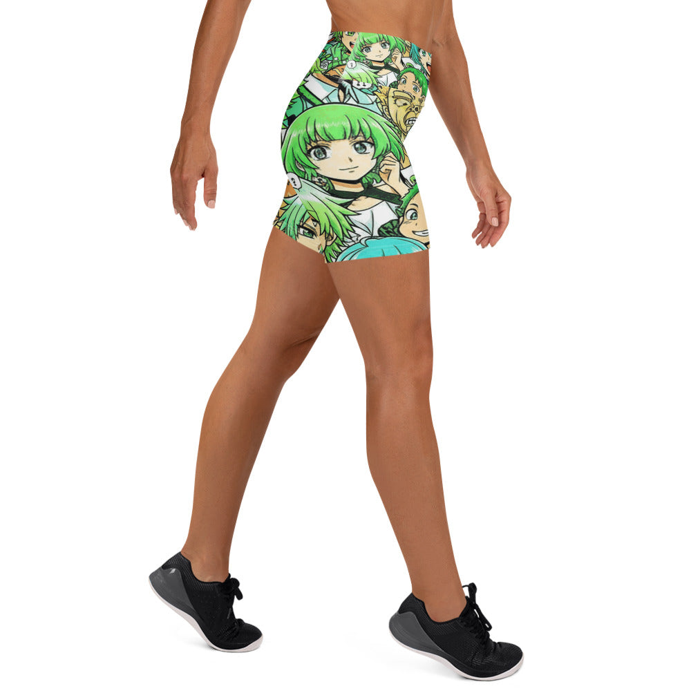 Anime Forest Spirit Yoga Shorts | GearBunch