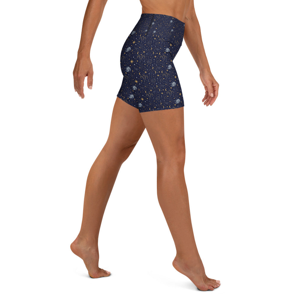 Aries Celestial Yoga Shorts | GearBunch