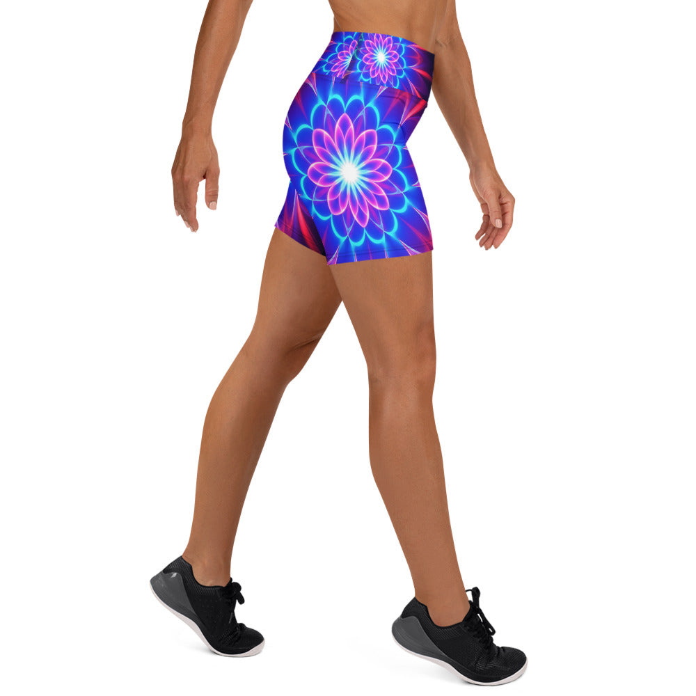 Psychedelic Supernova Yoga Shorts | GearBunch
