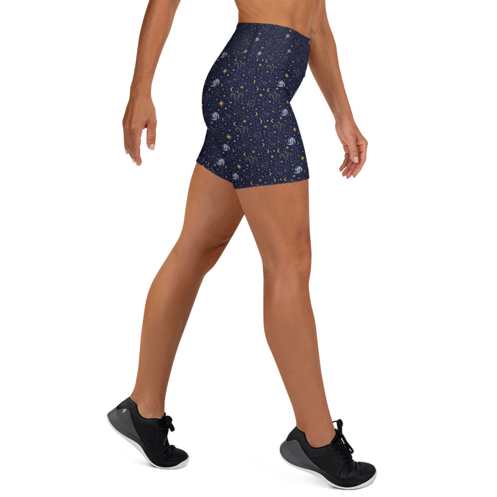 Aries Celestial Yoga Shorts | GearBunch