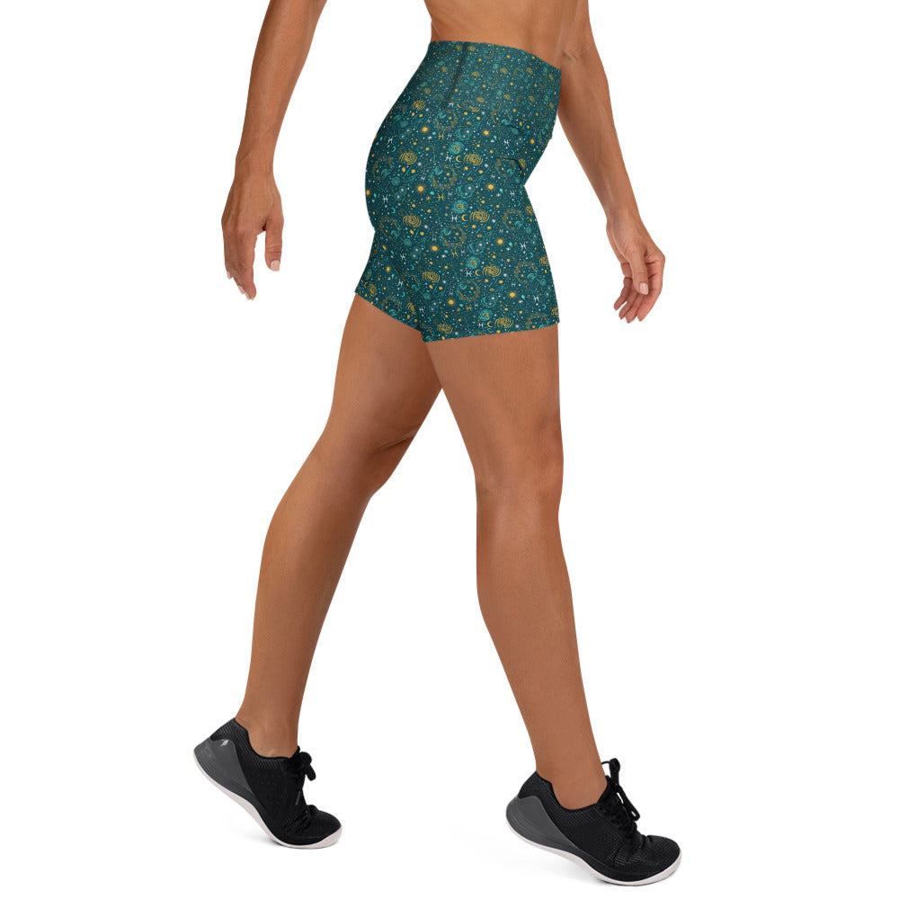 Pisces Celestial Yoga Shorts | GearBunch