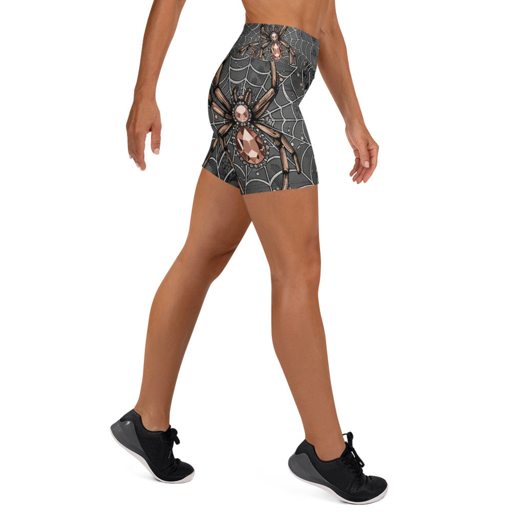Spider Web Lace Yoga Shorts | GearBunch