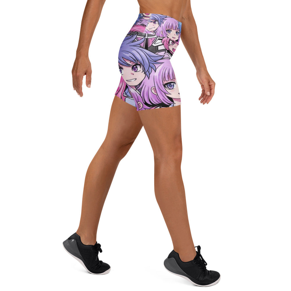 Anime Collage Kawaii Goth Yoga Shorts | GearBunch
