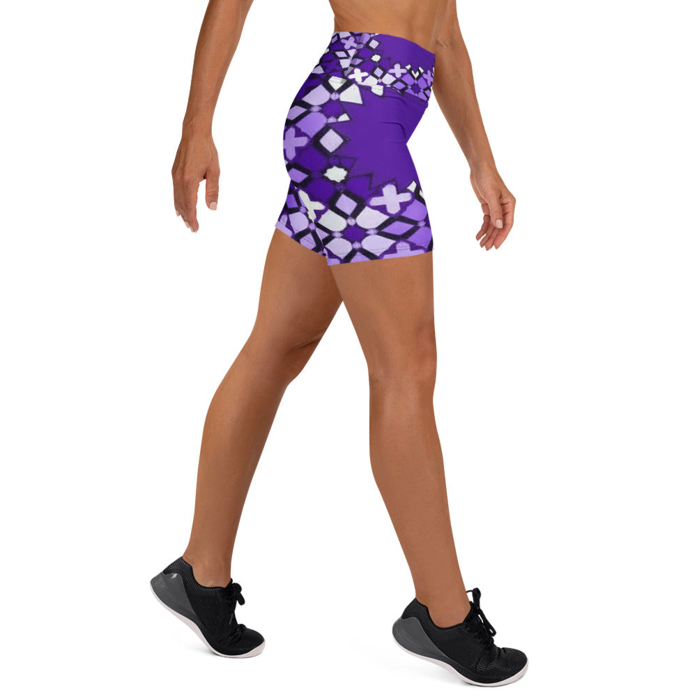 Zellige Amethyst Yoga Shorts | GearBunch