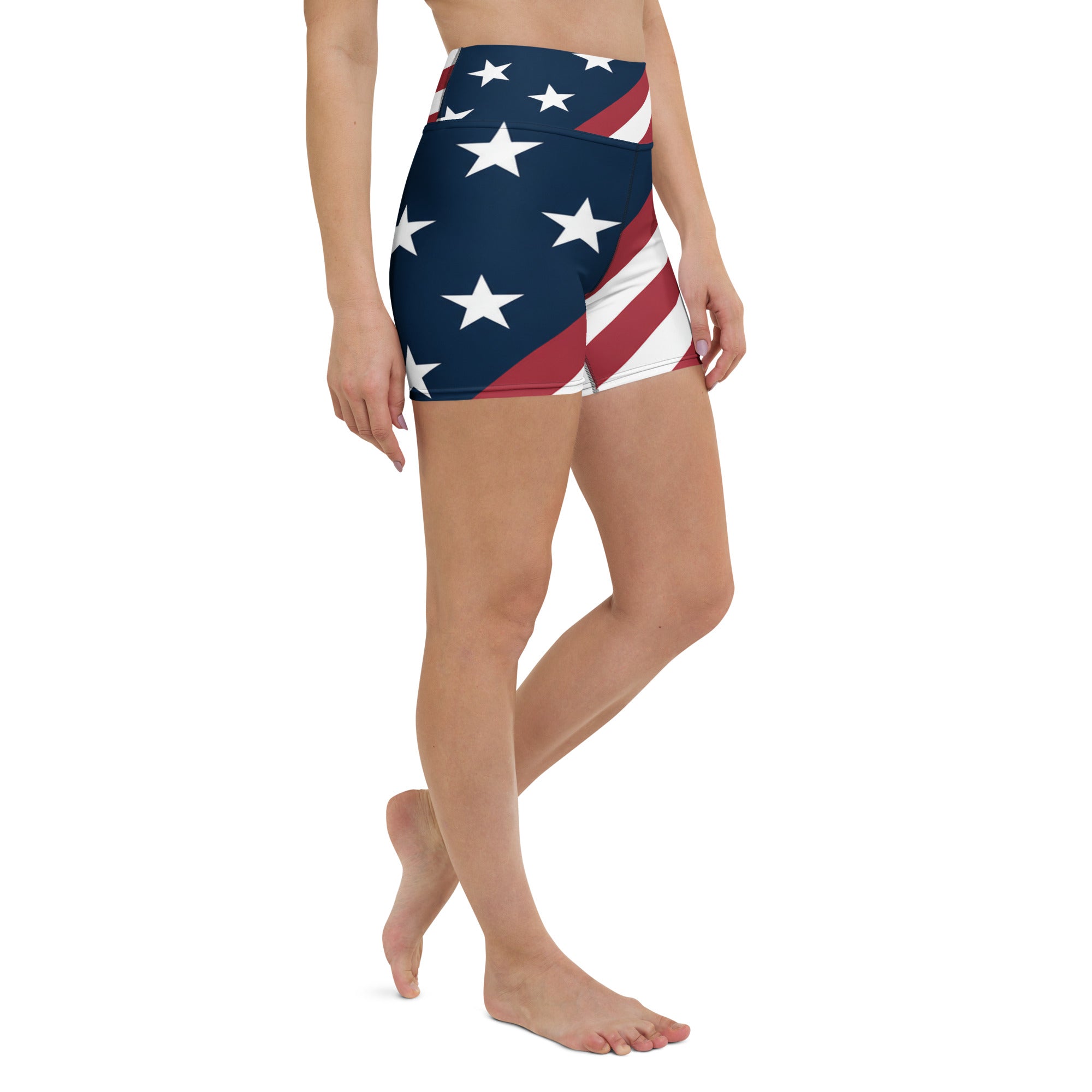 American Stars Diagonal Yoga Shorts | GearBunch
