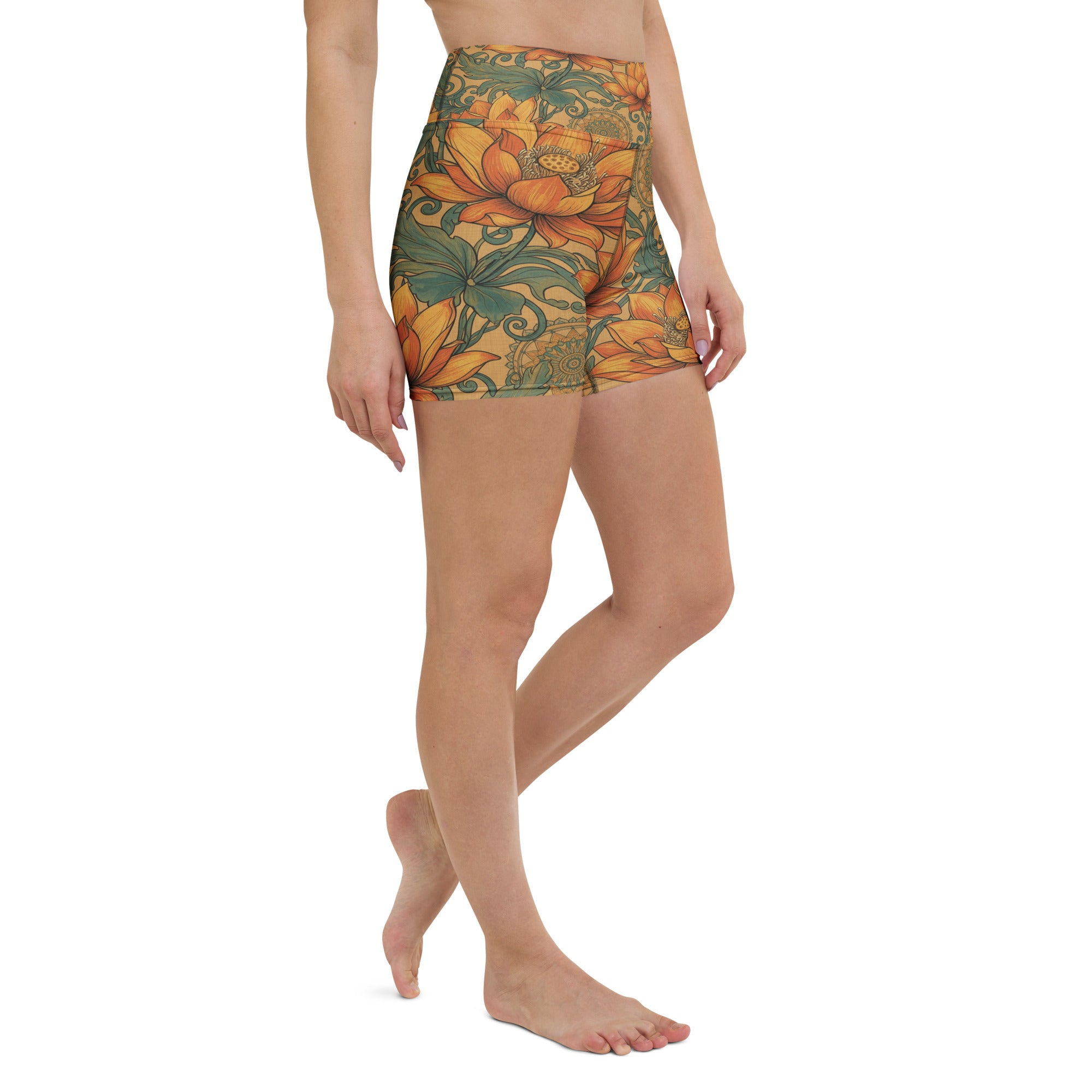 Boho Lotus and Mandalas Yoga Shorts | GearBunch
