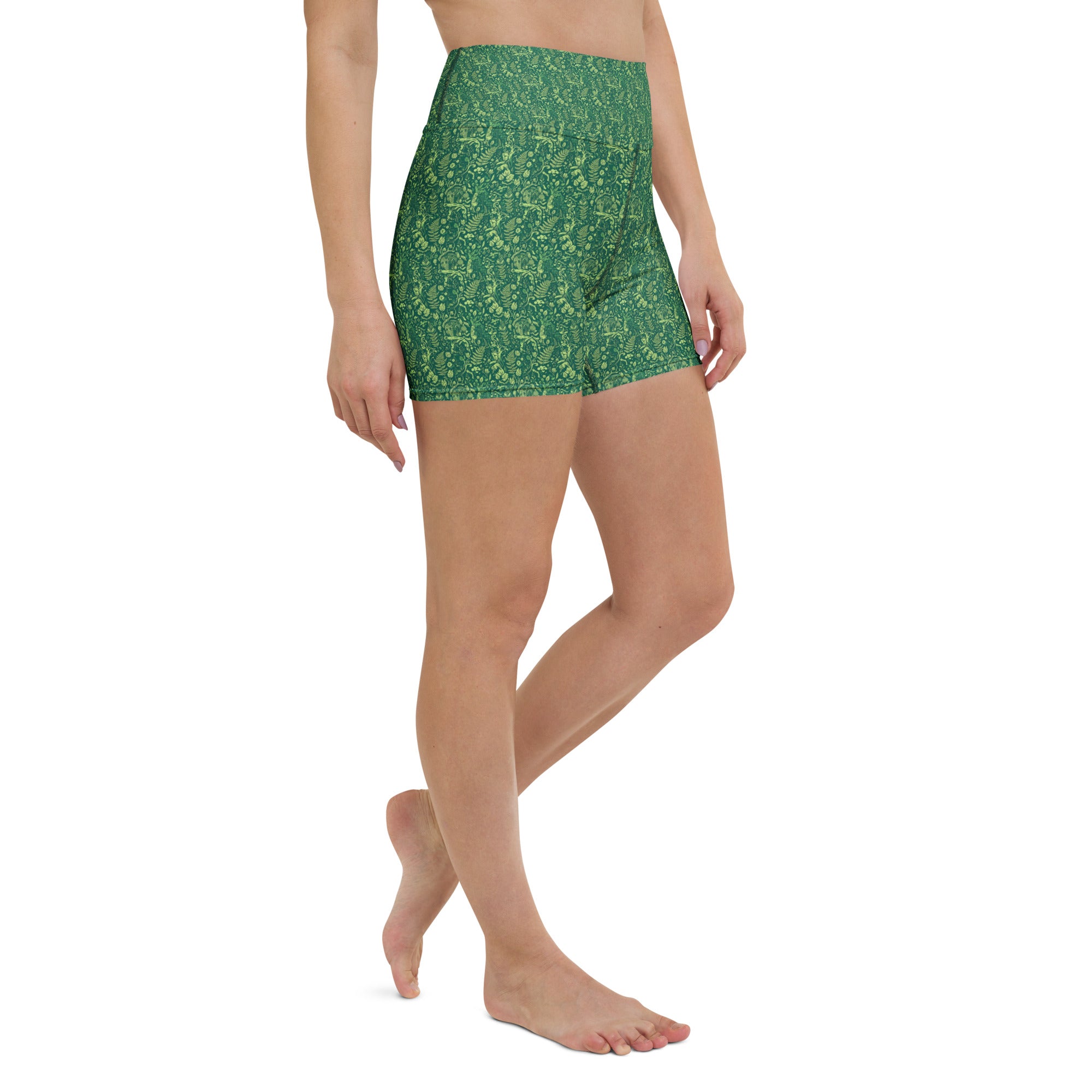 Forgotten Wilderness Garden Yoga Shorts | GearBunch