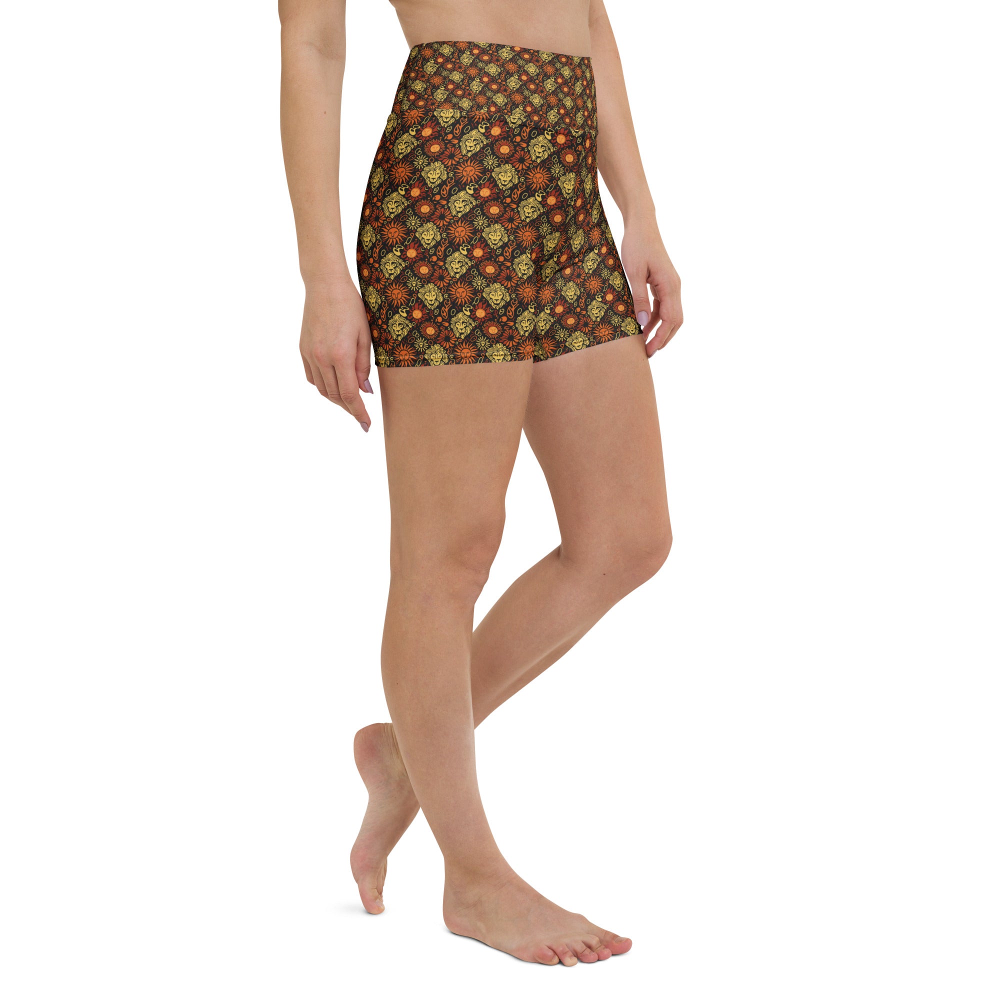 Leo Sun Mane Yoga Shorts | GearBunch