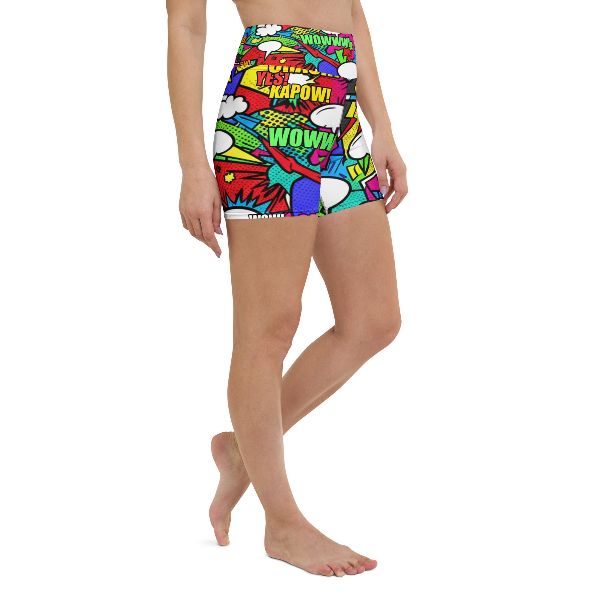 Comic Strip Zombie Apocalypse Yoga Shorts | GearBunch