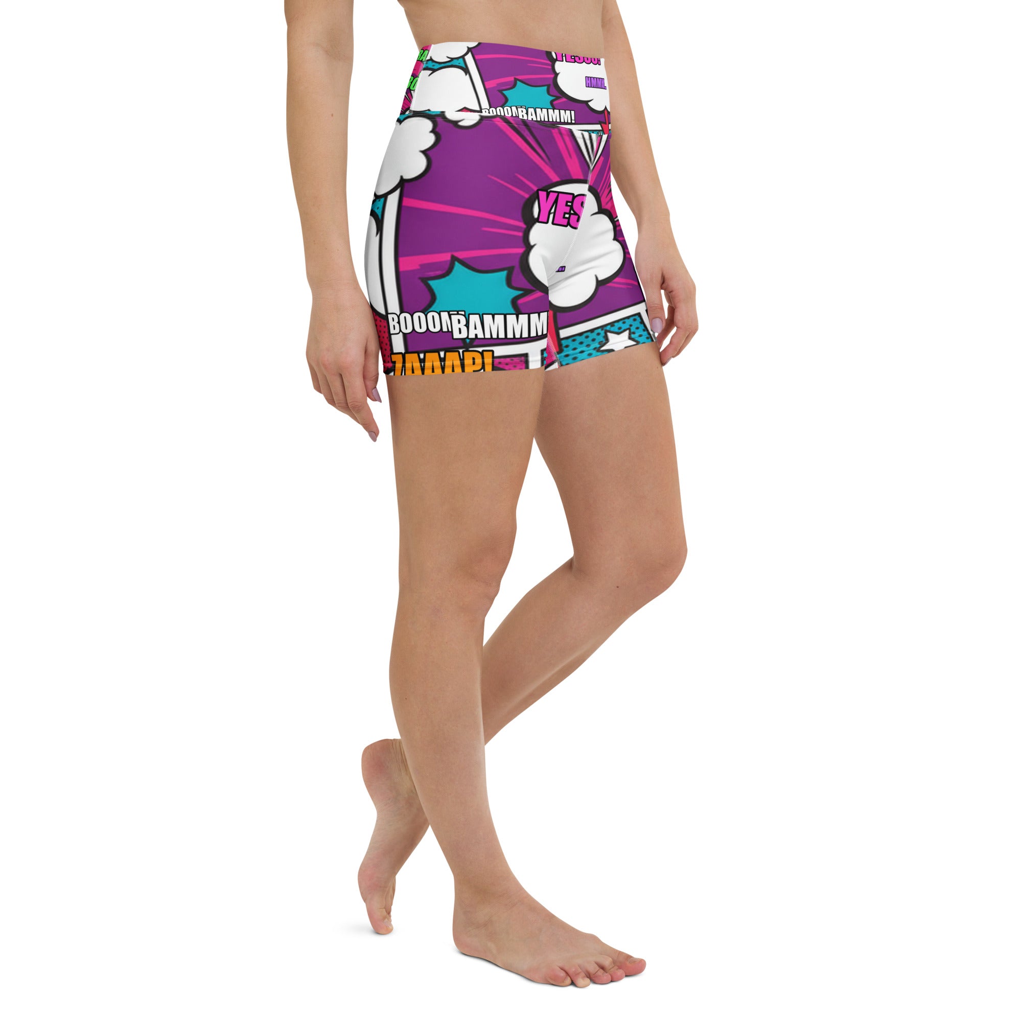 Comic Strip Roller Derby Yoga Shorts | GearBunch