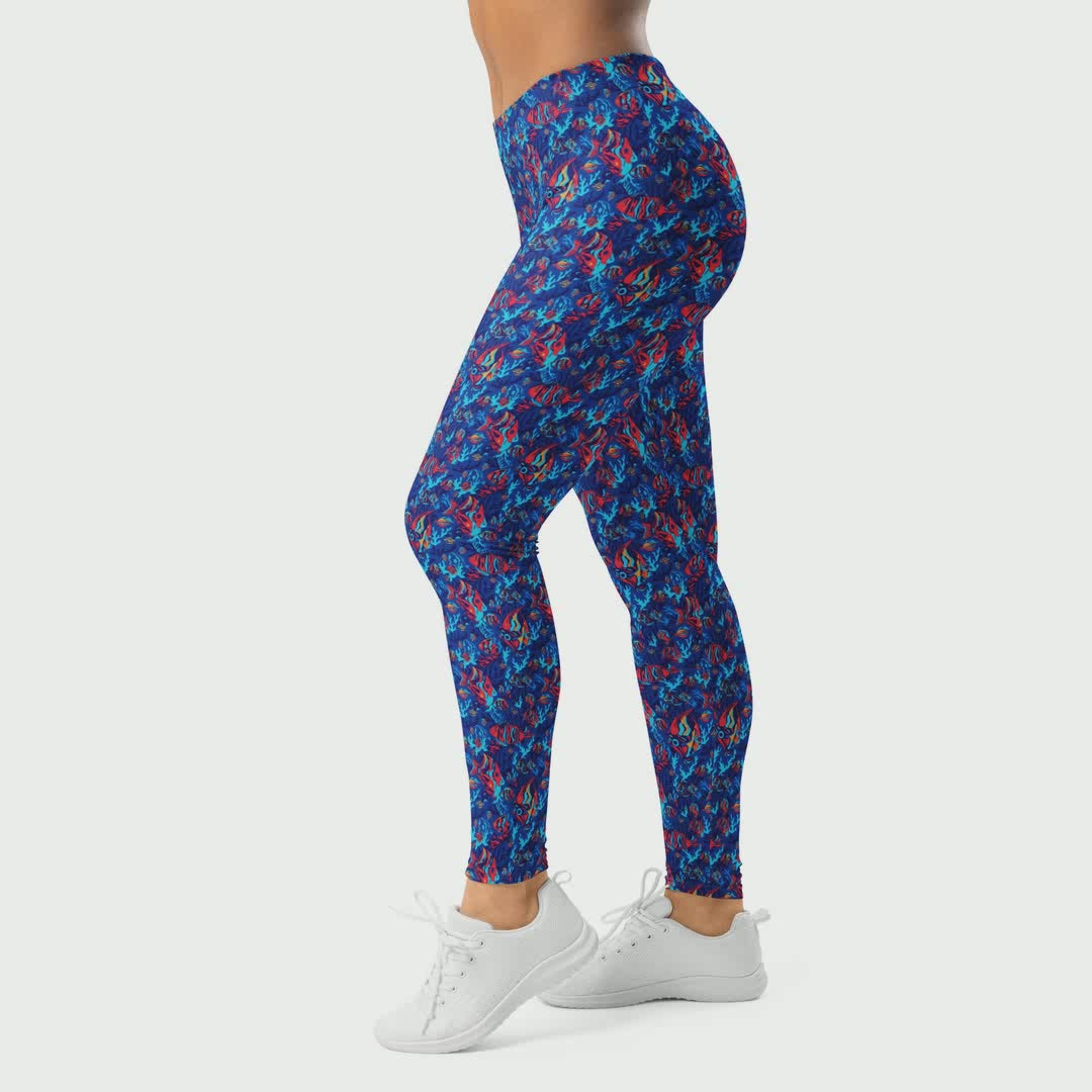 Colorful Tropical Fishes Leggings | GearBunch