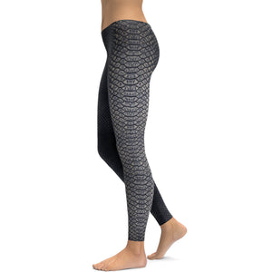 Womens Workout Yoga Slippery Snake Leggings