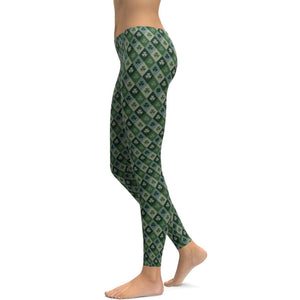 Shamrock Pattern Leggings - GearBunch Leggings / Yoga Pants