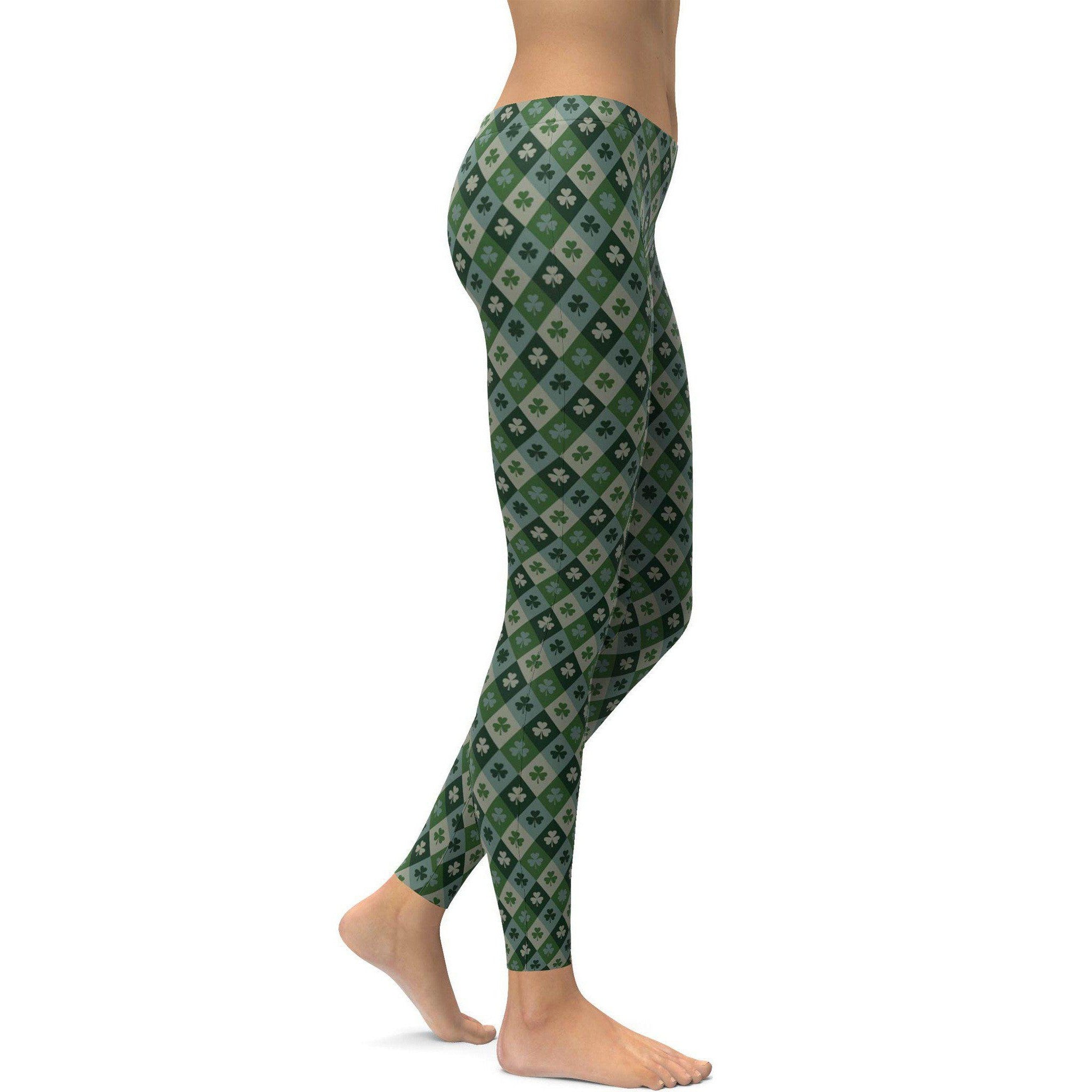 Shamrock Pattern Leggings - GearBunch Leggings / Yoga Pants