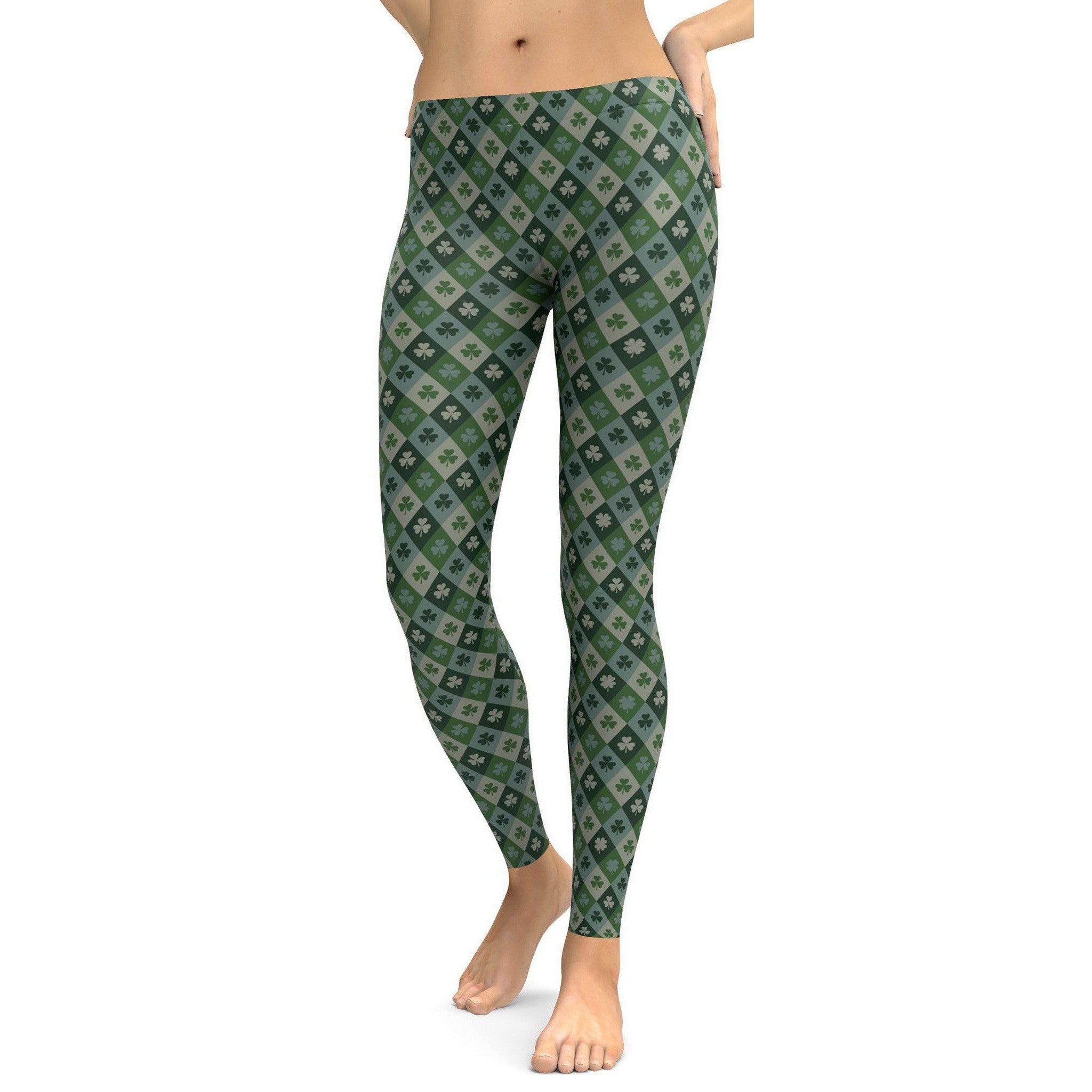 Shamrock Pattern Leggings - GearBunch Leggings / Yoga Pants