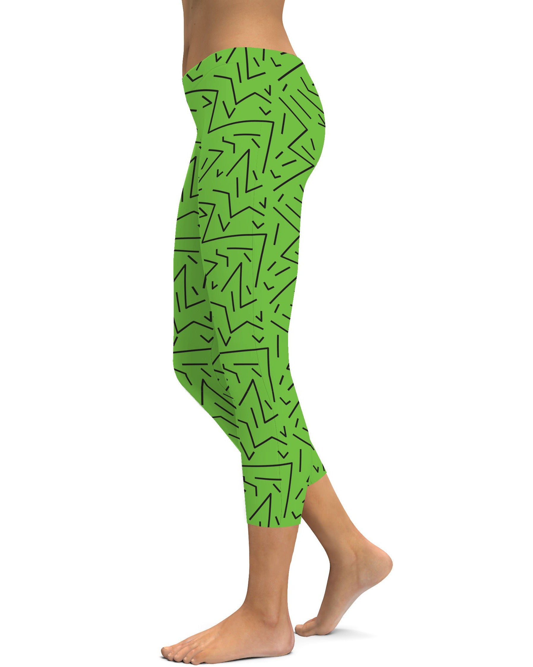 Green Black Line Capris Gearbunch