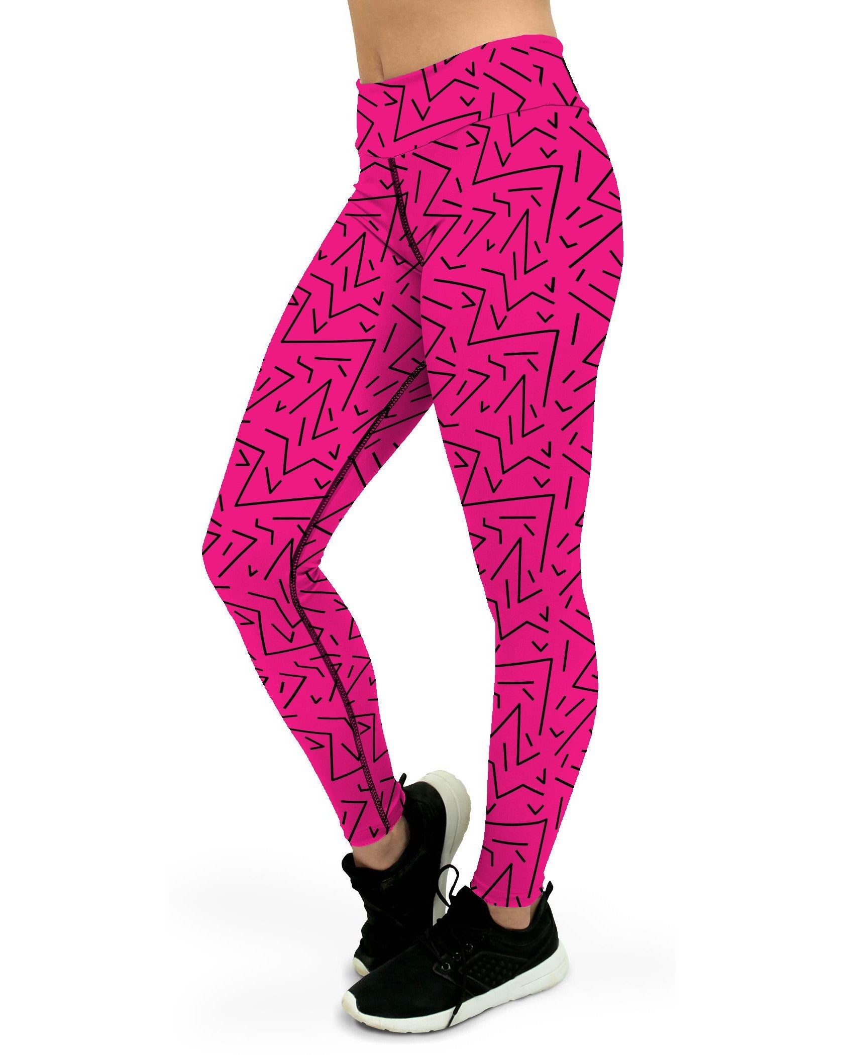 Pink Black Line Yoga Pants Gearbunch