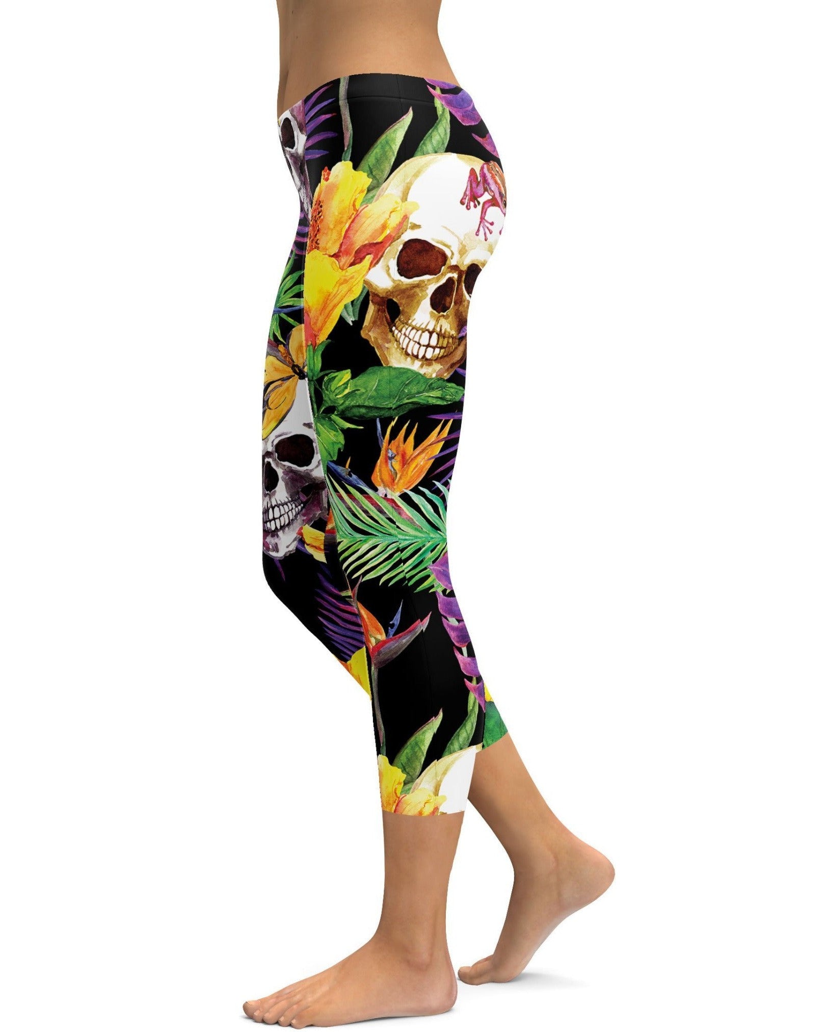 Tropical Skull Capris - GearBunch