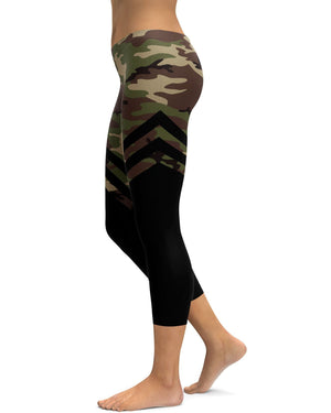 Black & Camo Thigh High Stocking Capris - GearBunch