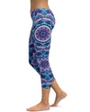 Colorful Blue Mandala Capris - GearBunch