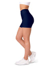 Solid Ocean Blue Yoga Shorts - Gearbunch