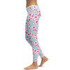 Womens Workout Yoga Japanese Cherry Blossom Leggings Blue/Pink/White | Gearbunch.com