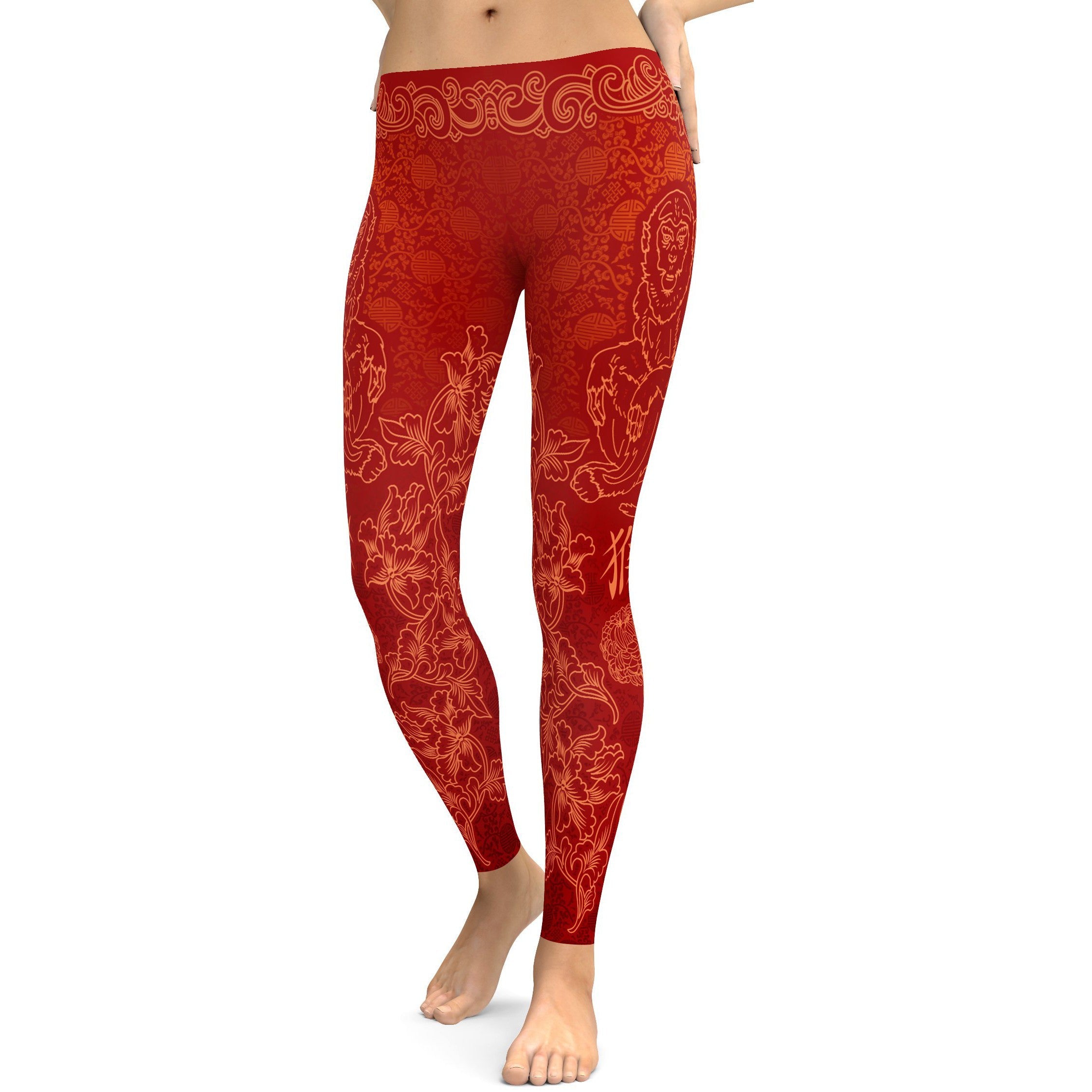 Chinese Zodiac Monkey Leggings - GearBunch Leggings / Yoga Pants