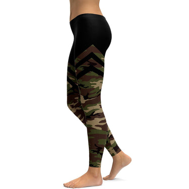 Dark Avalanche Military Camouflage Print  Women's Standard Yoga Leggi –  OniTakai