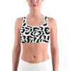 Snow Leopard Skin Sports bra