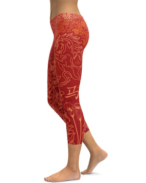 Chinese Zodiac Horse Capris - GearBunch Leggings / Yoga Pants