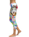 Watercolor Colorful Lion Capris