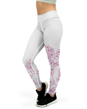 Pink Sakura Yoga Pants Gearbunch