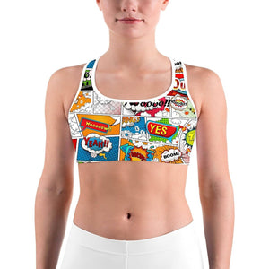 Comic Book Super Hero Sports bra - Gearbunch