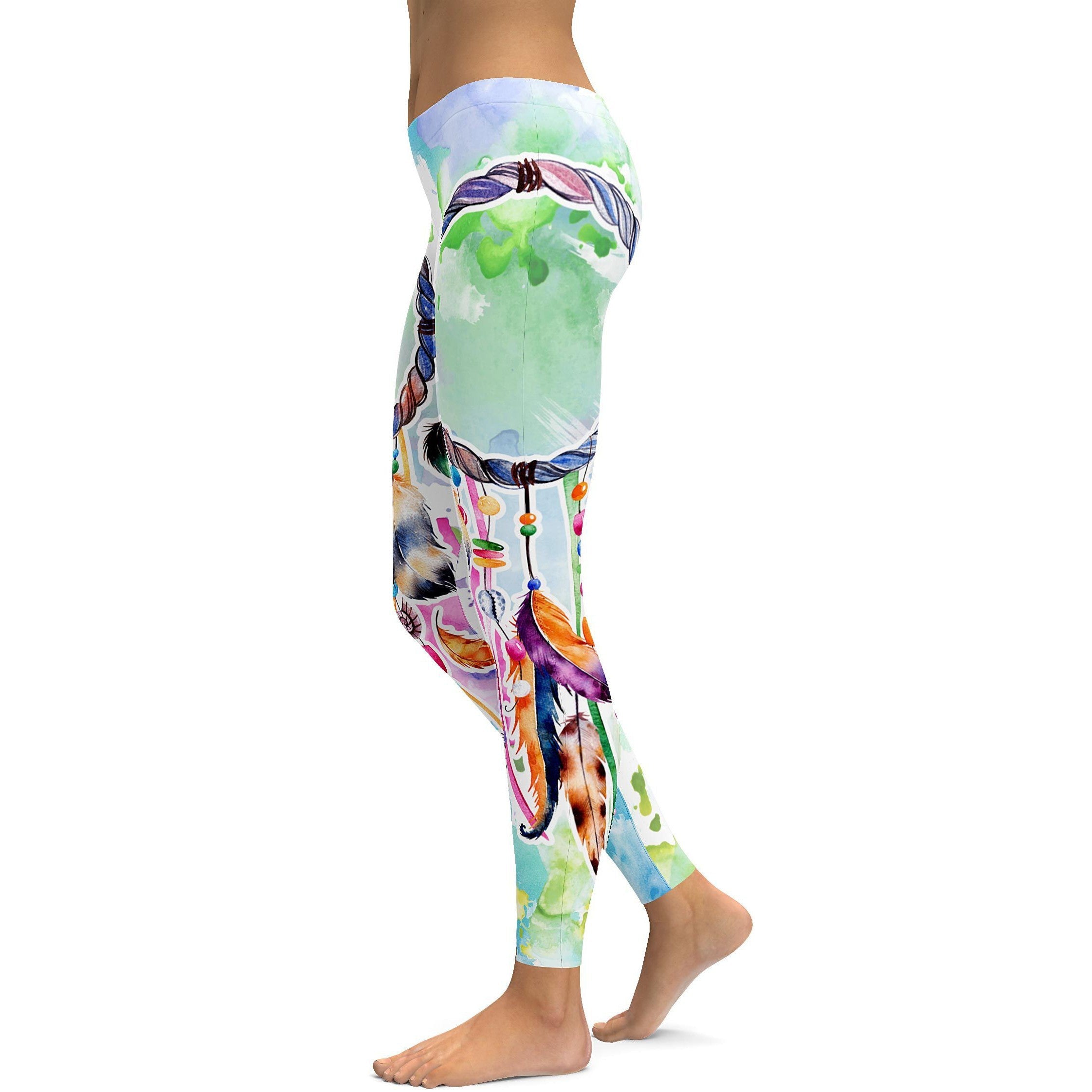 Watercolor Dreamcatcher Leggings - GearBunch Leggings / Yoga Pants