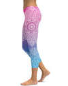 Pink to Blue Mandala Capris