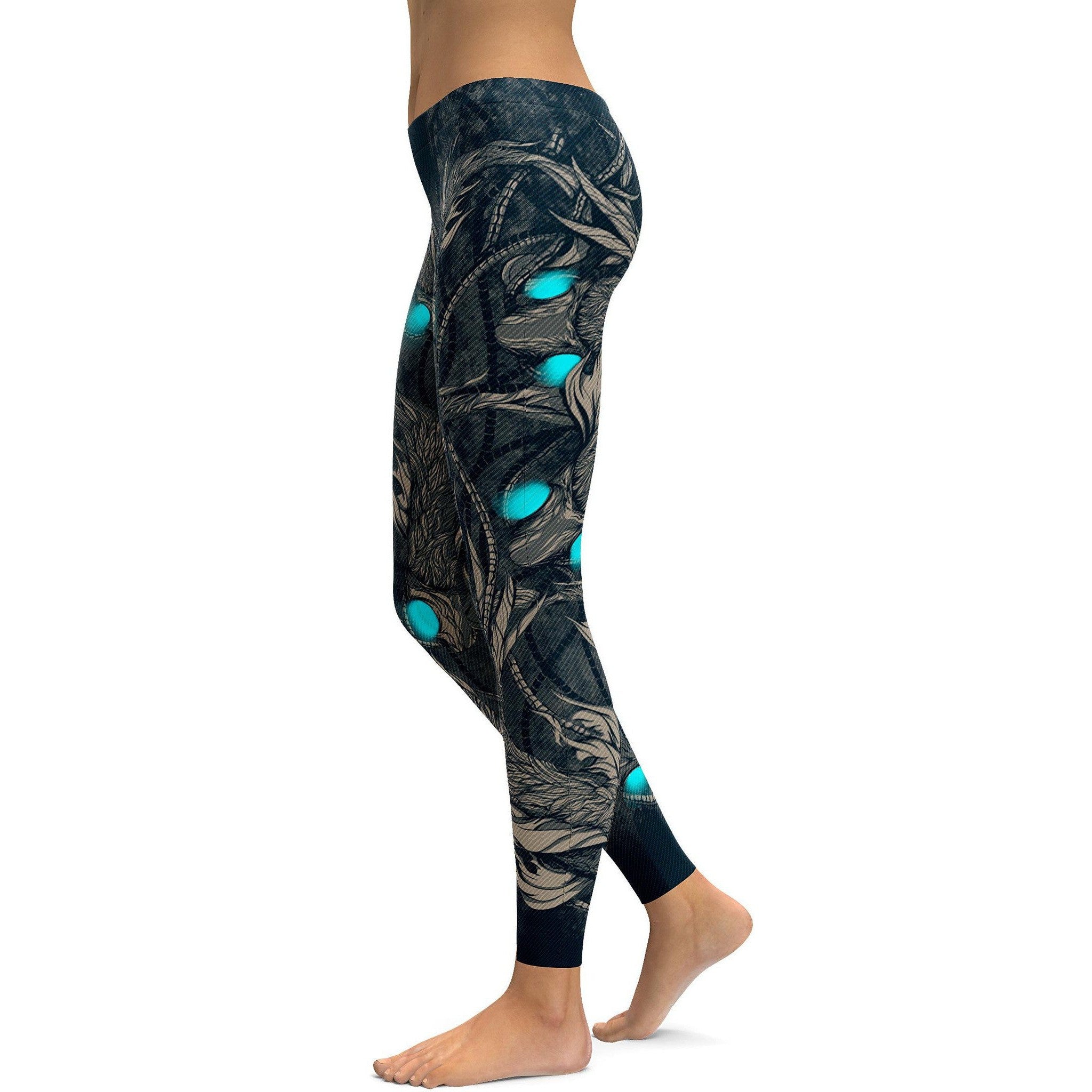 Night Fish Leggings - GearBunch Leggings / Yoga Pants