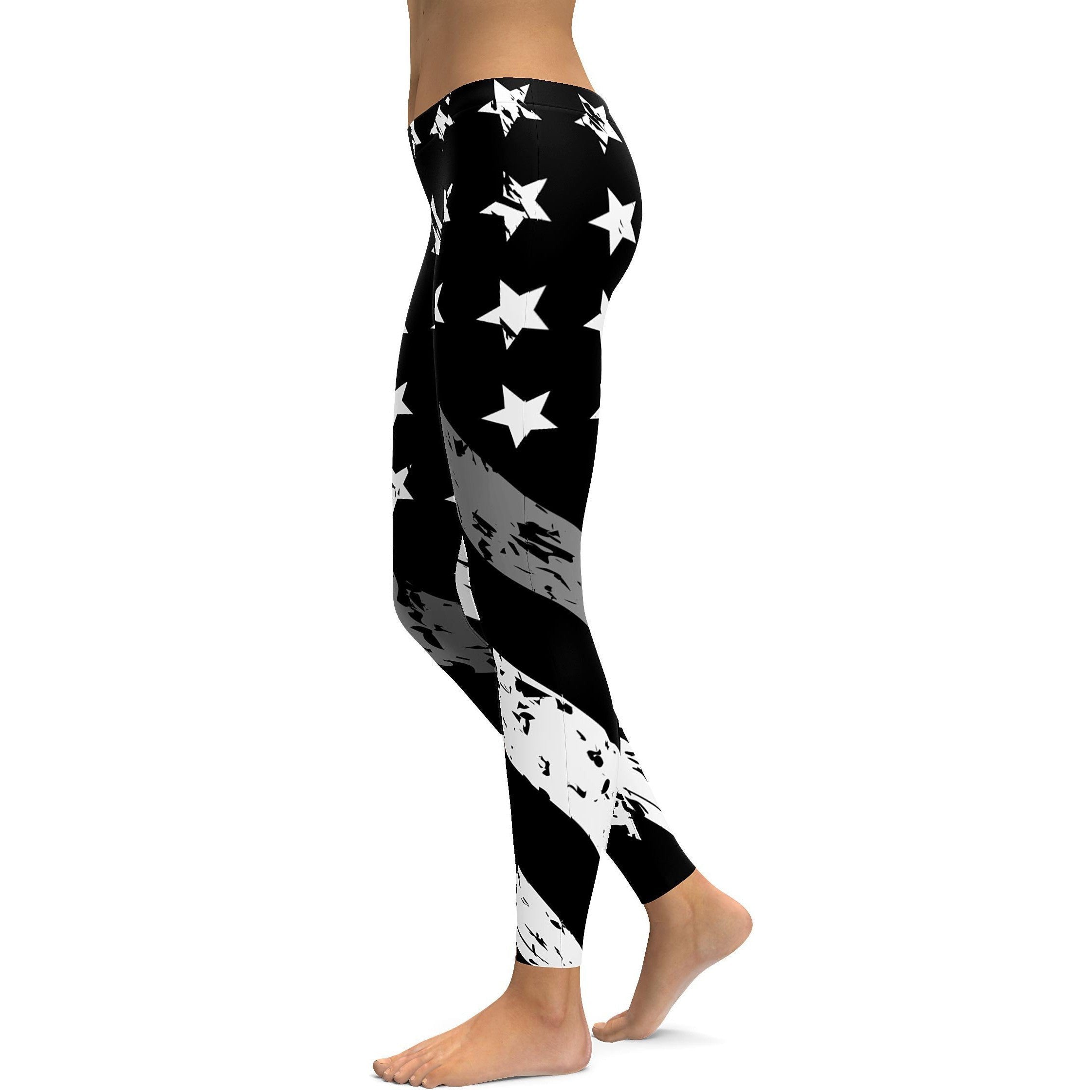 Thin Silver Line Leggings - GearBunch Leggings / Yoga Pants