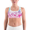 Bright Sugar Skull Sports bra - GearBunch