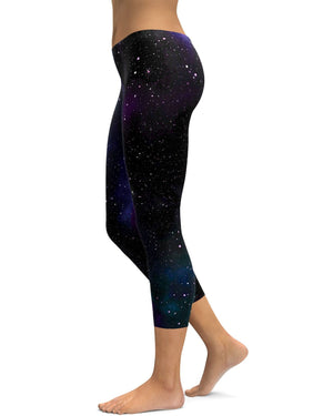 Purple Galaxy Capris - Gearbunch