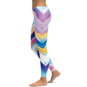 Zigzag Striped Leggings - Gearbunch