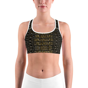 Crocodile Skin Sports bra