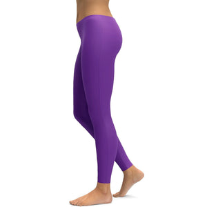 Solid Lavender Leggings - Gearbunch