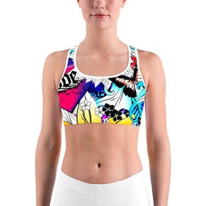 Flowers and Tats Rave Sports bra