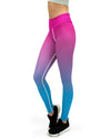 Ombre Pink to Blue Yoga Pants - Gearbunch