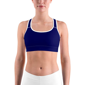 Solid Ocean Blue Sports Bra