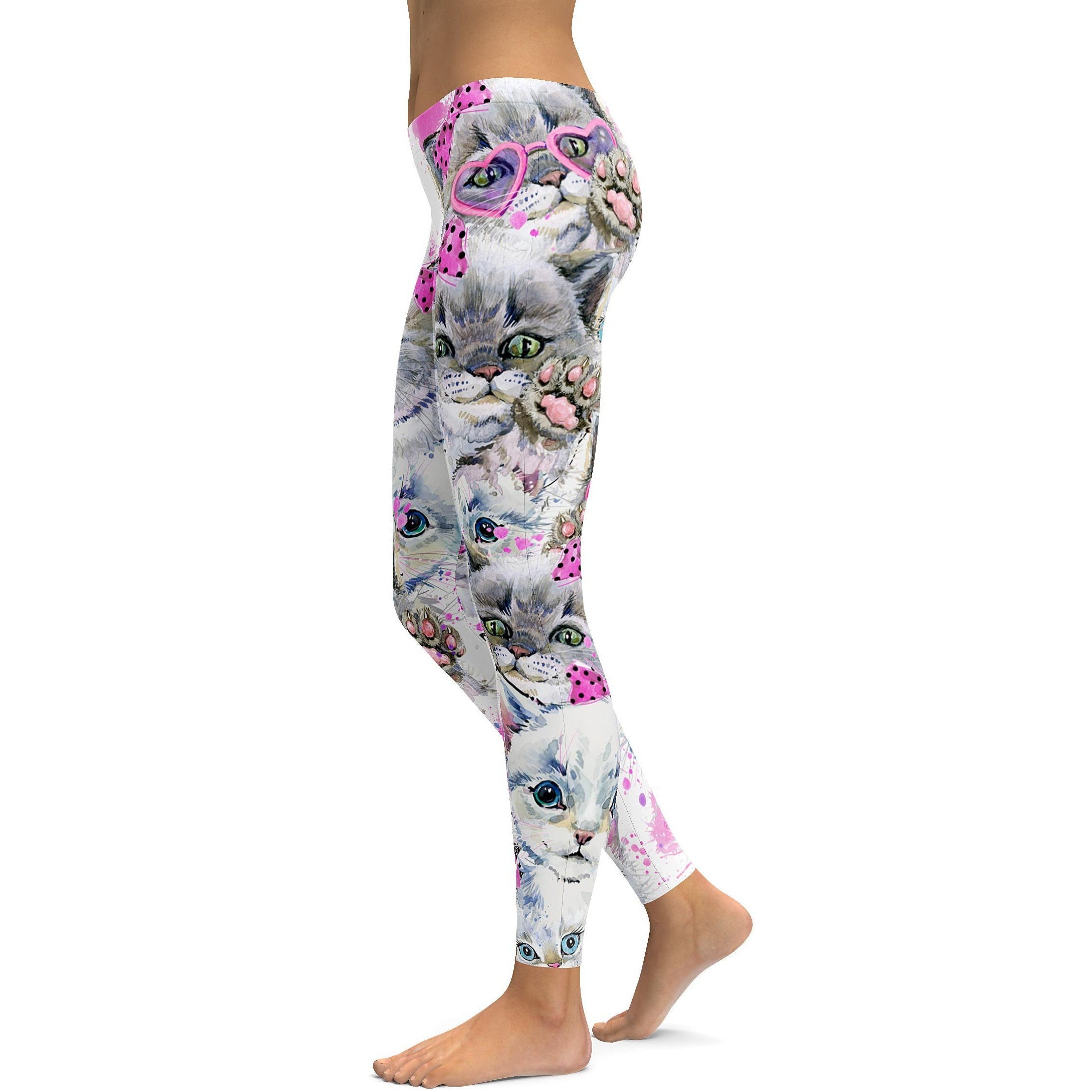 Cute Kitties Leggings - GearBunch Leggings / Yoga Pants